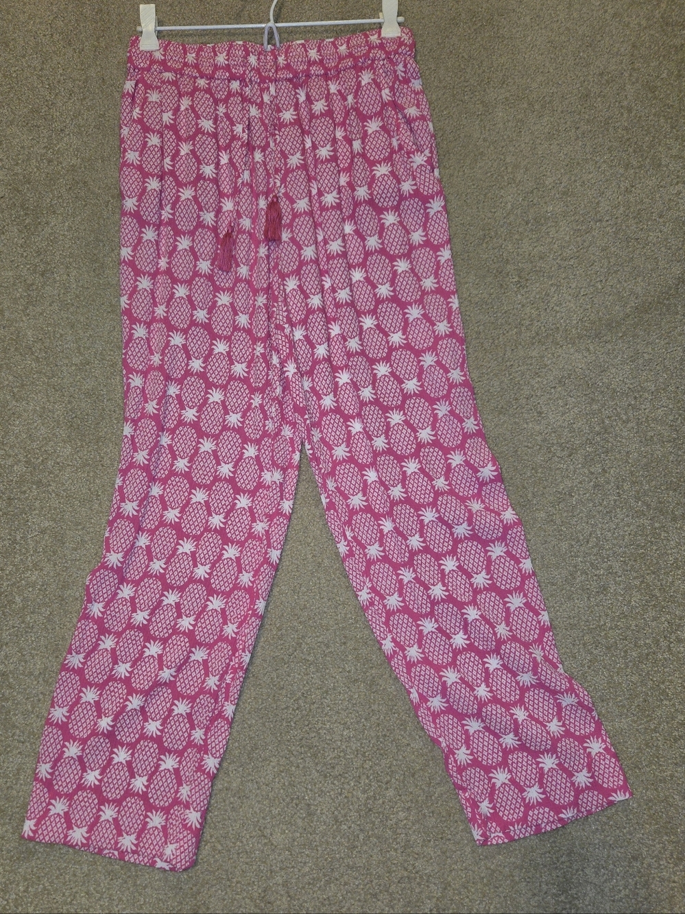 Boden Pink Pineapple Print Pants